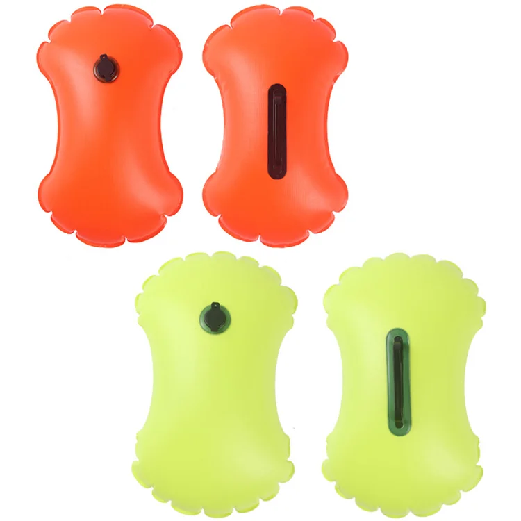 

High Quality Custom Neon PVC Inflatable Life Saving Swim Buoy Floating Dry Bag, Yellow,orange