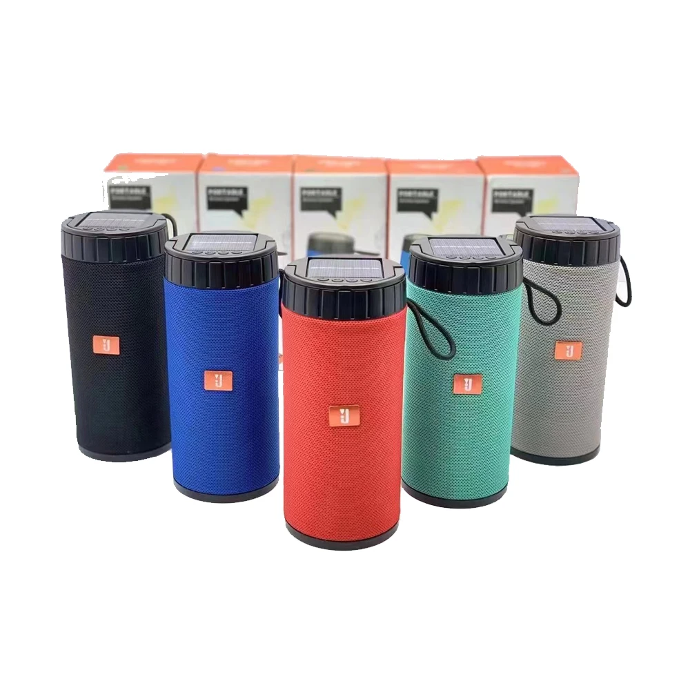 

Portable Speakers Hanging Solar Bluetooth Speaker Column Wireless Stereo Music Box TF FM radio Power Bank Boombox Torchlight