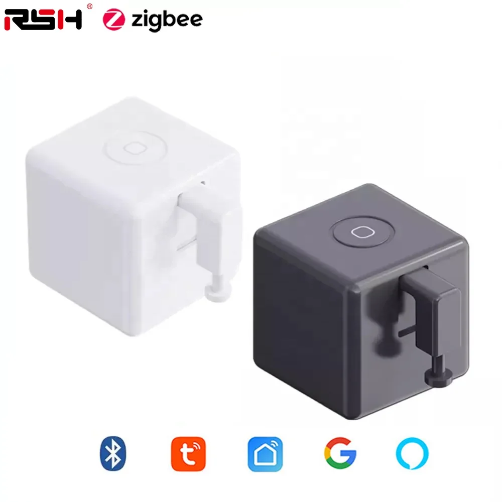 

RSH Tuya Wireless Finger Bot Plus APP Voice Remote Control BLE ZigBee Smart Switch Button Pusher Fingerbot for Alexa Google Home