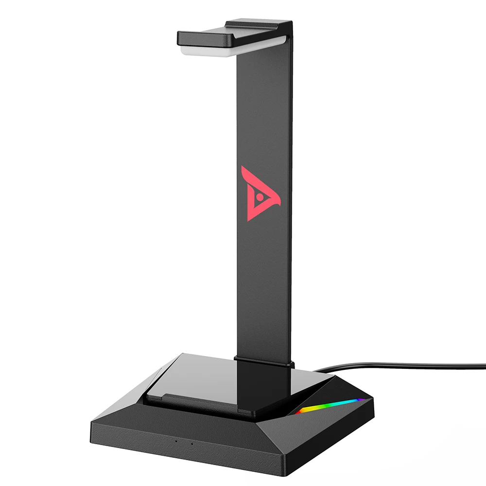 

RGB Light Headphone Stand Headset Holder with USB Type-C Port Hub For Gaming Headset Headphones and For Airpods Max