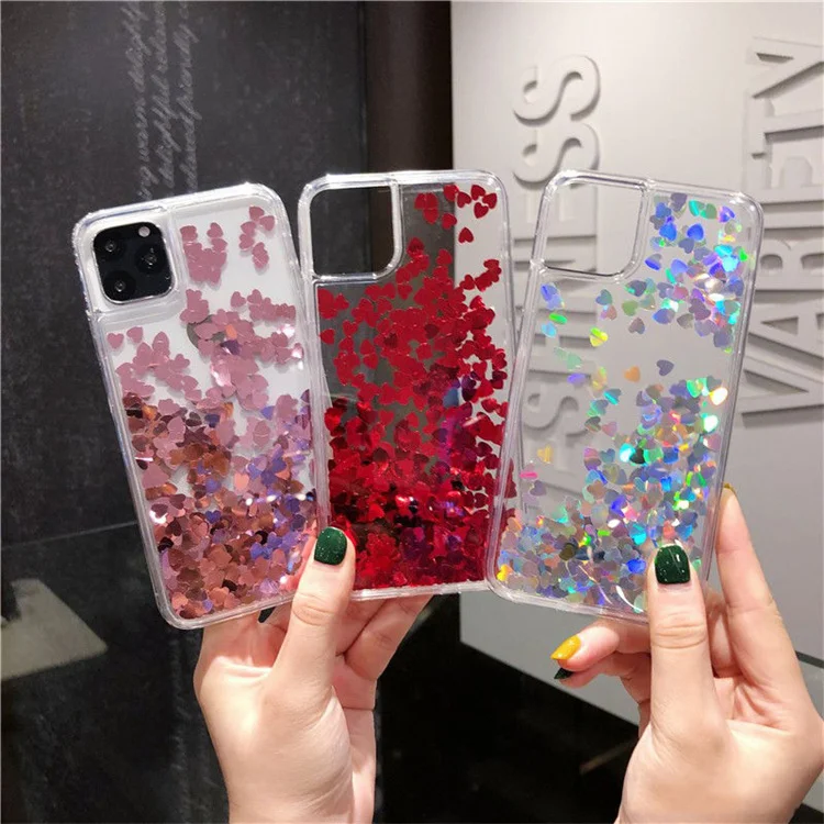 

Bling Bling glitter liquid clear floating quicksand mobile phone cover luxury transparent soft TPU case for iPhone 13 12 pro max