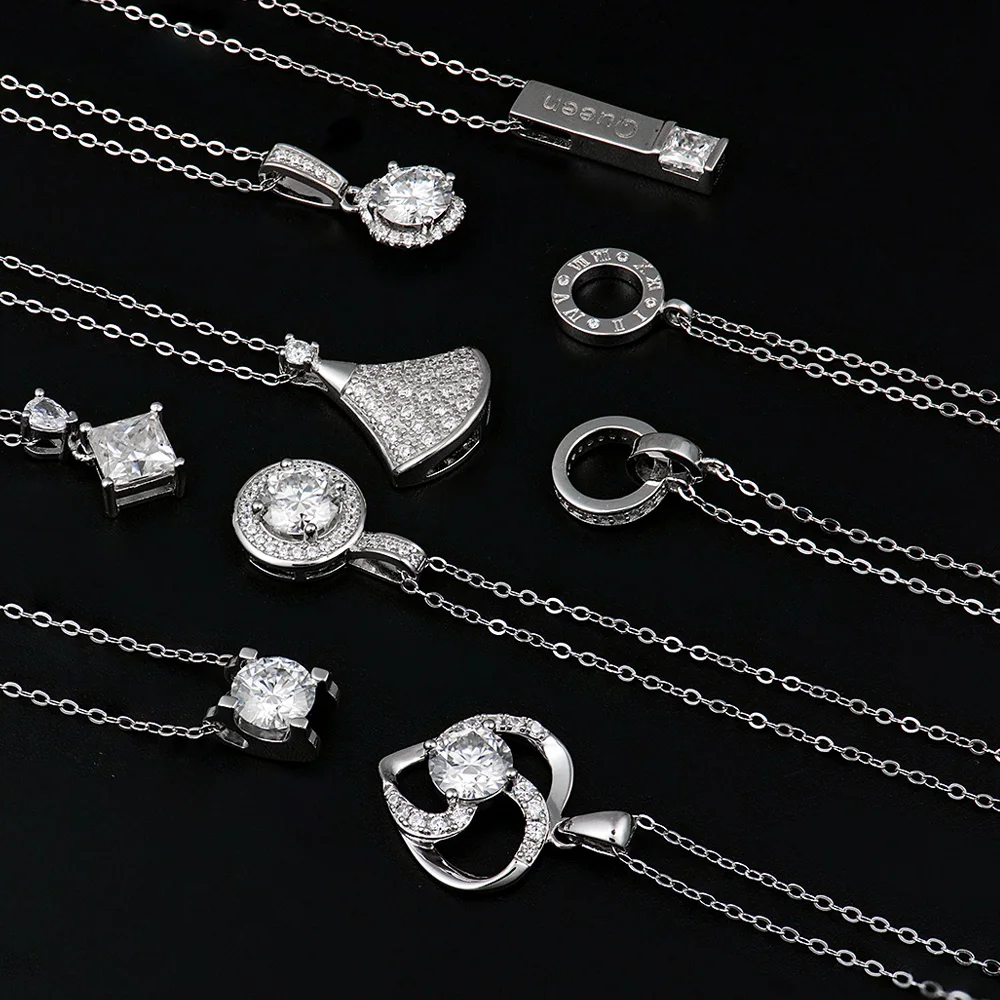 

Xingyue Factory price Custom 925 silver flower cross necklace VVS moissanite diamond pendants & charms for jewelry making