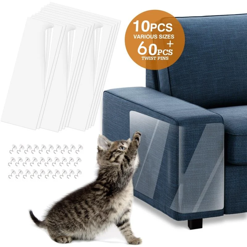 

Vavopaw 10 Cat Scratch-Proof Stickers Cat Furniture Sofa Transparent Protective Film Protects Upholstered Furniture