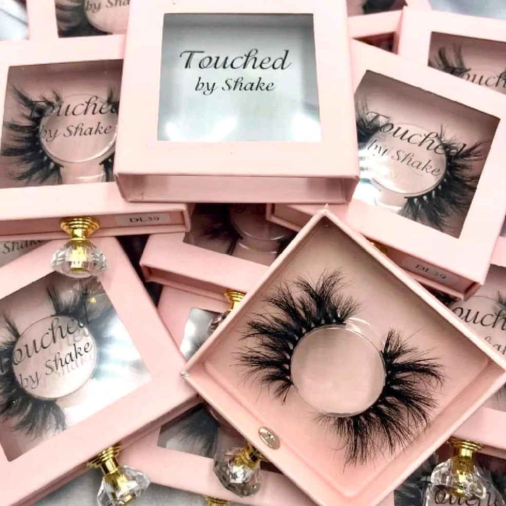 private label false eyelash pink cute custom luxury empty glitter false eyelash packaging box real mink eyelashes in bulk
