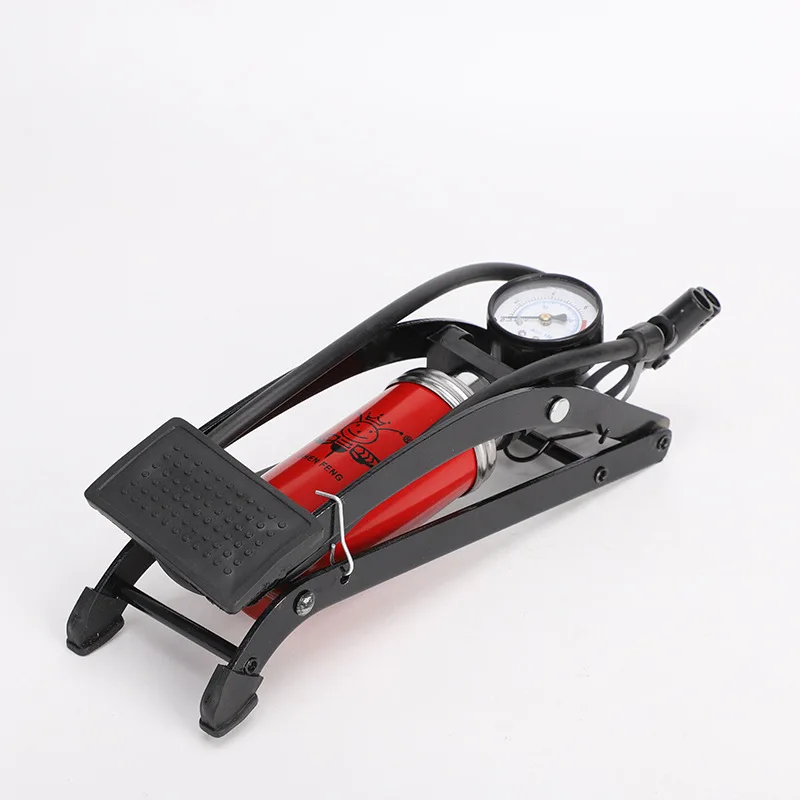 

Cycling Double Cylinder Foot Pump Inflator bike pump with pressure gauge, Black