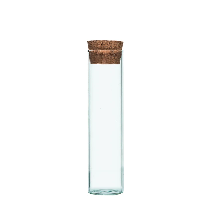 

Diameter 37mm clear cylinder glass candy samples show bottle/glass jar/glass tube bottle with cork lid