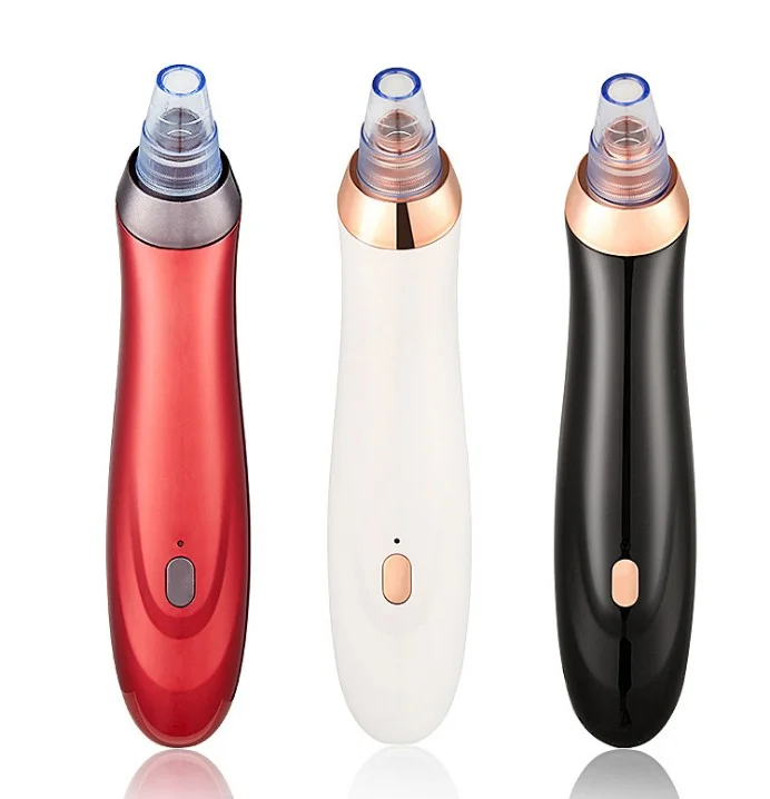 

2021 new design acne removal suction pore vacuum blackhead remover electronic blackhead remover for home use, White/black/red