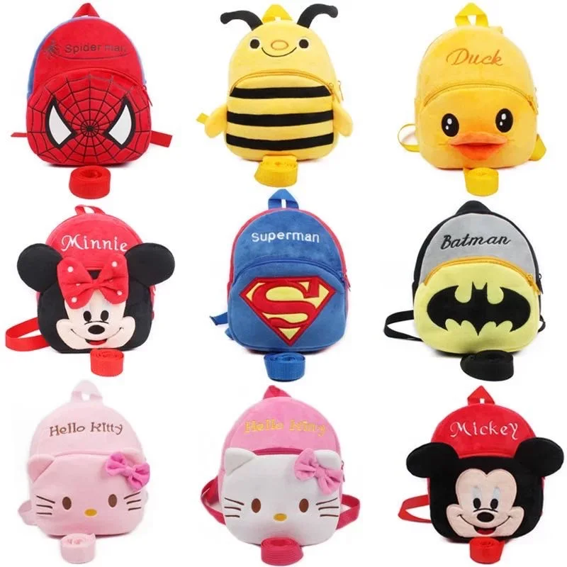 

Soft Plush 3D kawaii animal toy cartoon kids kindergarten backpack cute toddler school bag pack for baby boys girls spider-man, As picture