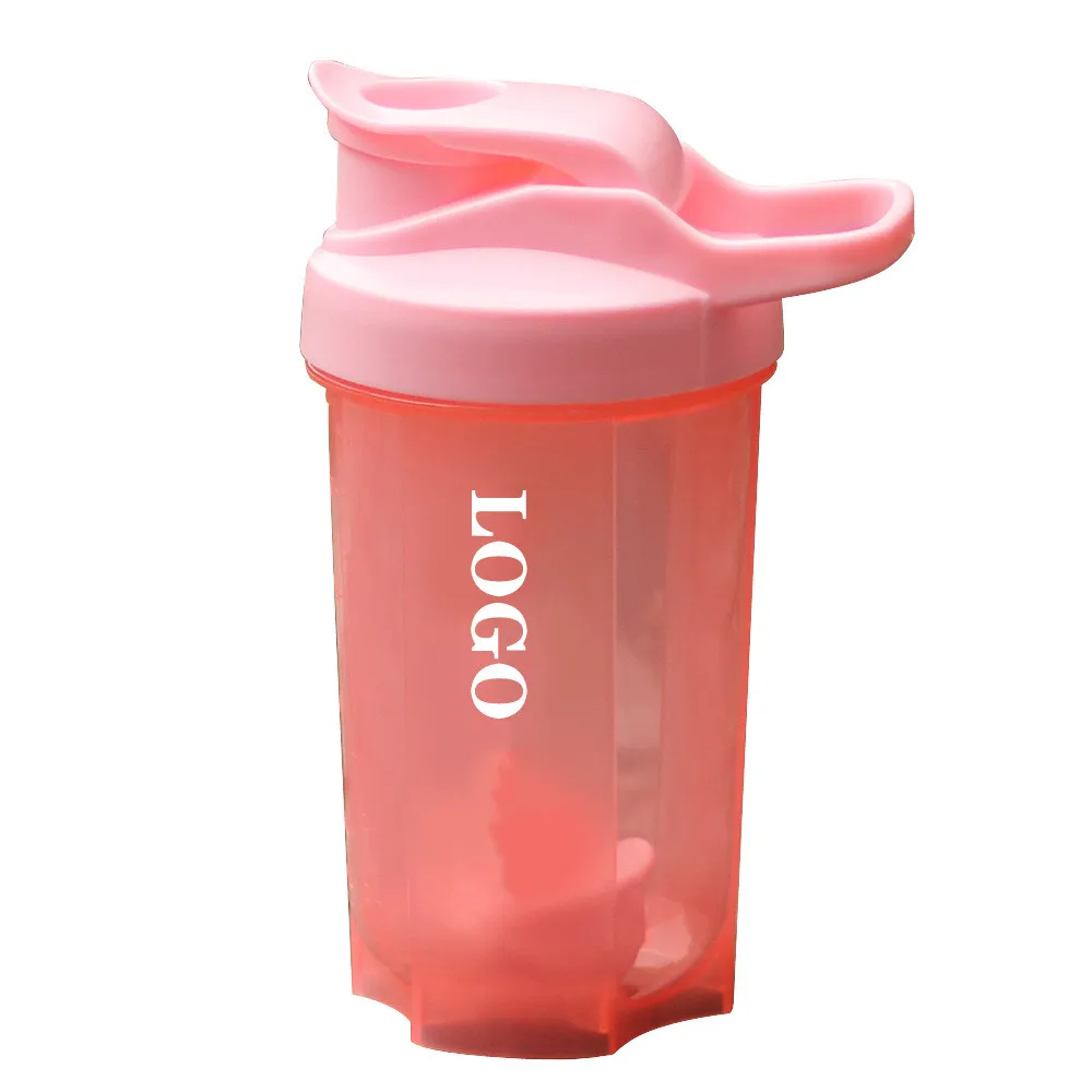 

500ml BPA Free Logo Customise Portable Shaker Water Bottle Protein Powder Blender Water Bottle With Mixer Shaker Ball For Gym