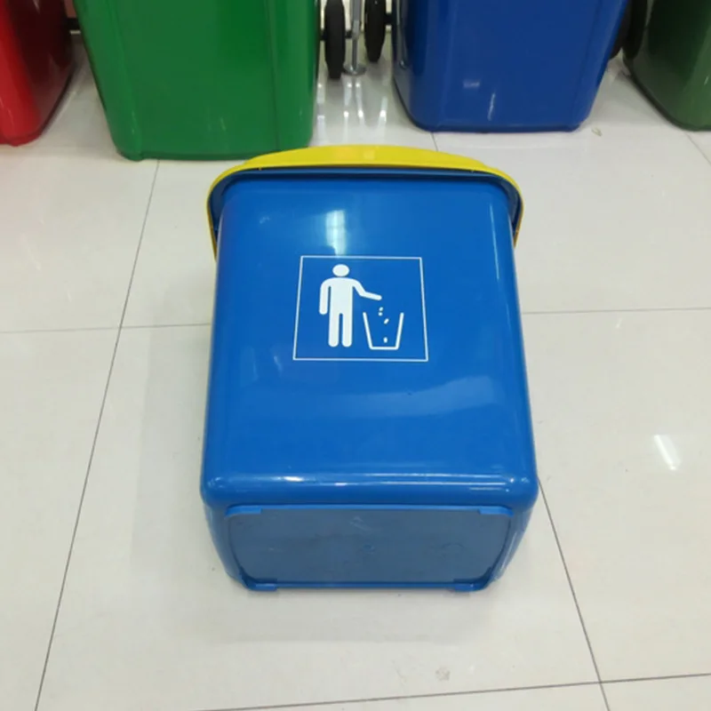 

Wide Opening Push-Type 40L Recycled Plastic Rubbish Garbage Waste Dust Bin Trash Can, Customer's color