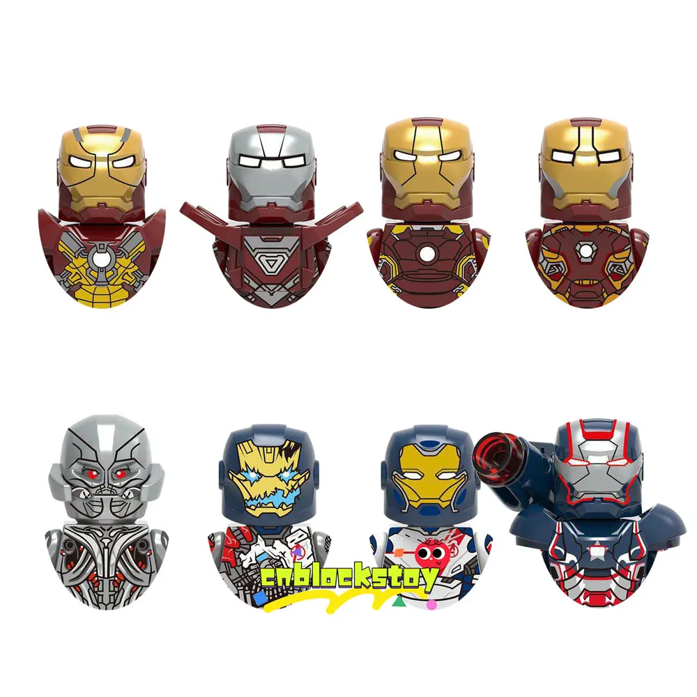 

Movie Super Heroes Iron Legions Ultron Tony Stark Assemble Mini Action Building Block Figure Kids Plastic Toy Brick X0267