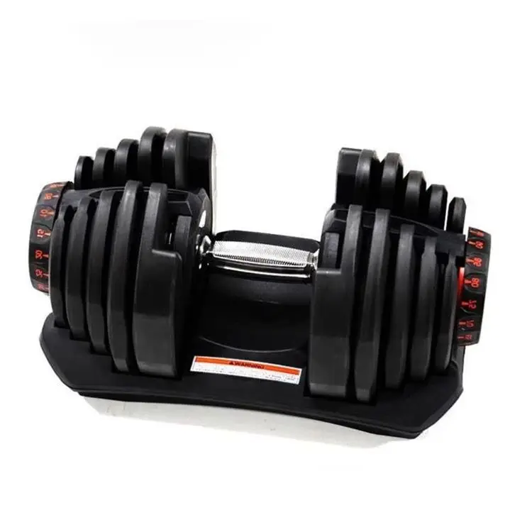 

Home gym equipment weight adjustable dumbbell set dumbbells adjustable 52.5lbs 90lbs, Black+red