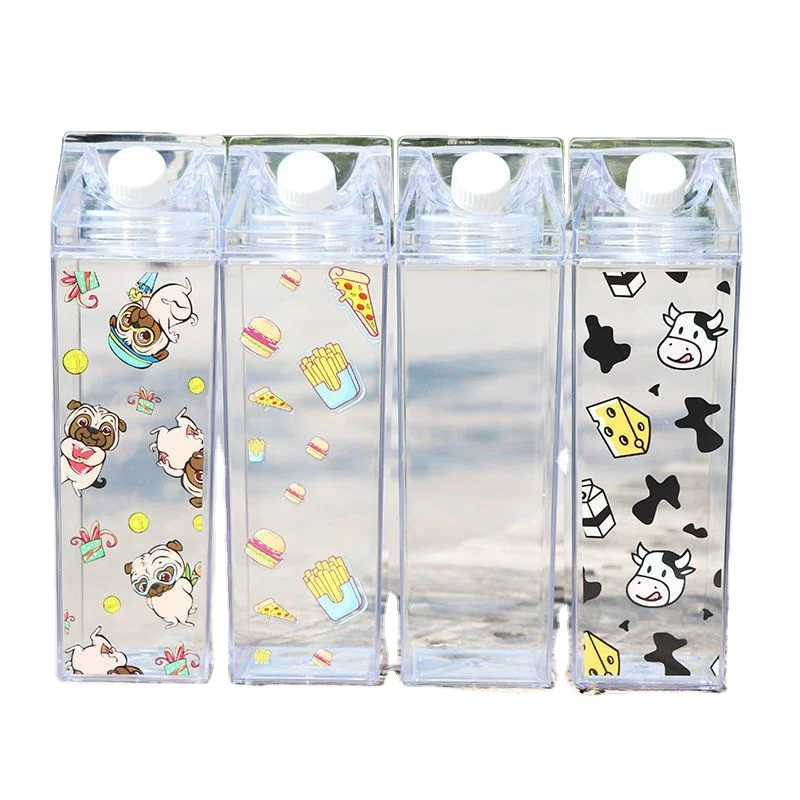 

new style 500ml and 1000ml cute sports milk carton shape box carton water bottle, Customized color