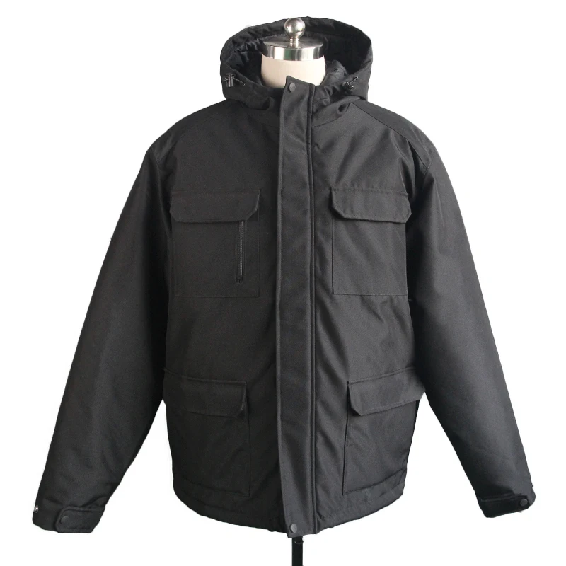 

OEM new design high quality men's twill oxford windbreaker jacket men's jackets, Black/grey