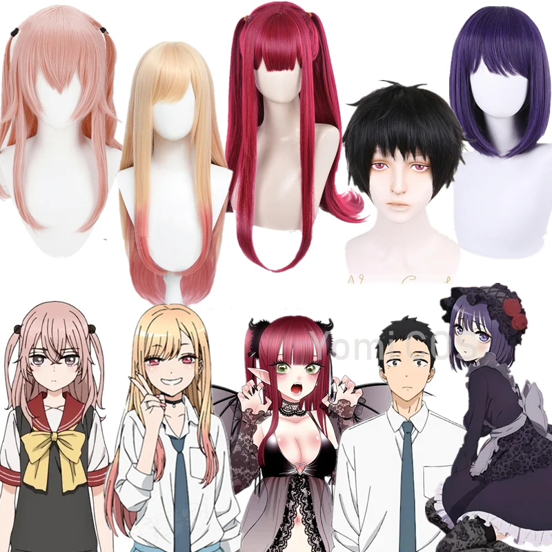 

Marin Kitagawa Cosplay My Dress Up Darling Cosplay Wig Pink Blonde Mixed Color Long Hair Inui Sajuna Gojo Wakana Anime Wig
