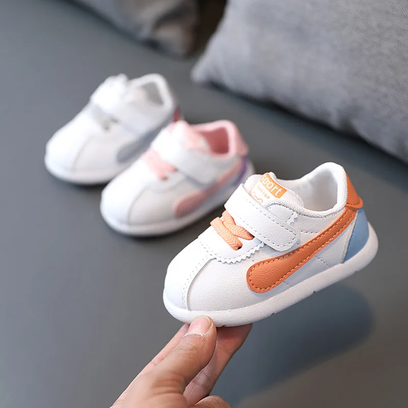 

2022 Spring Autumn New Leather Soft Bottom Casual Baby Toddler Shoes Shock Absorption Children's For 6-2 Years Half