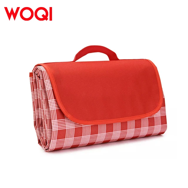 WOQI Hot Promotion Customizable Portable Folding Waterproof Beach Camping and Picnic Blanket