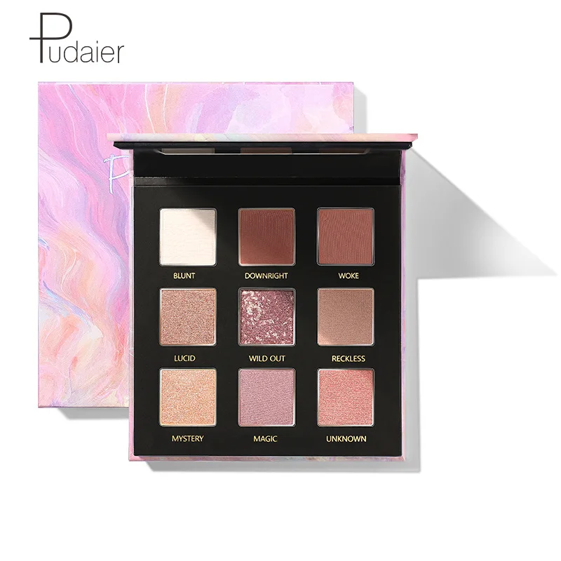 

Pudaier 9 Color Eyeshadow Palette Matte Pearl Glitter Eyeshadow Lasting Waterproof Natural Fashion Eye Makeup