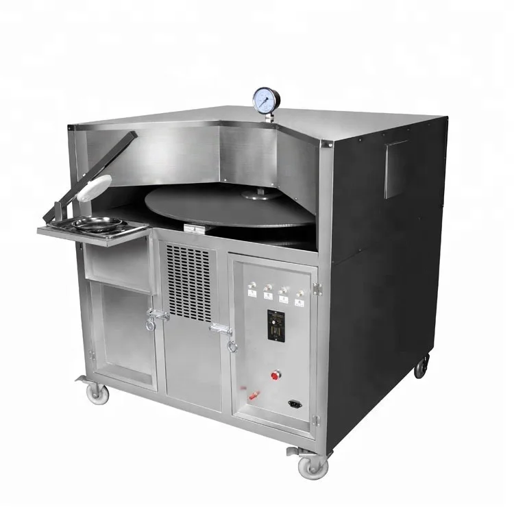 

Commercial baking oven electric or gas type rotating round table pita bread or tortilla oven