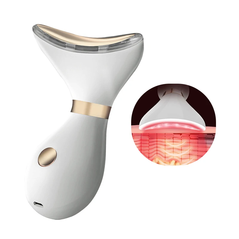 

Facial Neck Massager Beauty Face Lifting Machine Electric Vibration Skin massage Device, Silver
