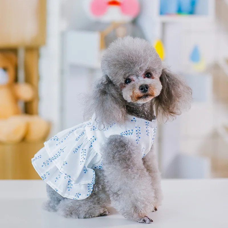 

Summer Pet Princess Dress Sweet Teddy Clothes Soft Sleeveless Dog Cute Skirt Chihuahua Pet Clothing