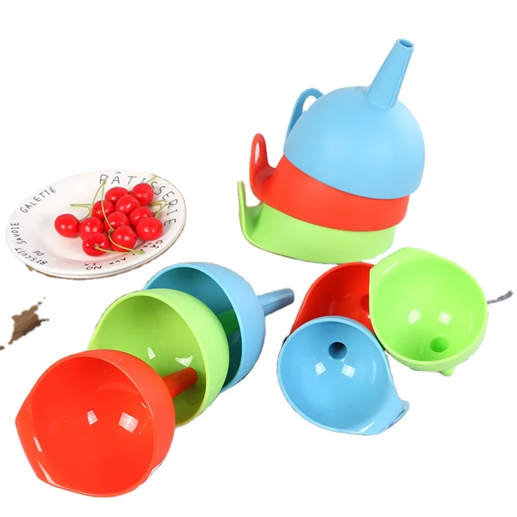 

Multifunctional Funnels Set Oil Seasoning Pouring Tool Plastic Funnel Filter Kitchen Accessories cosas de cocina