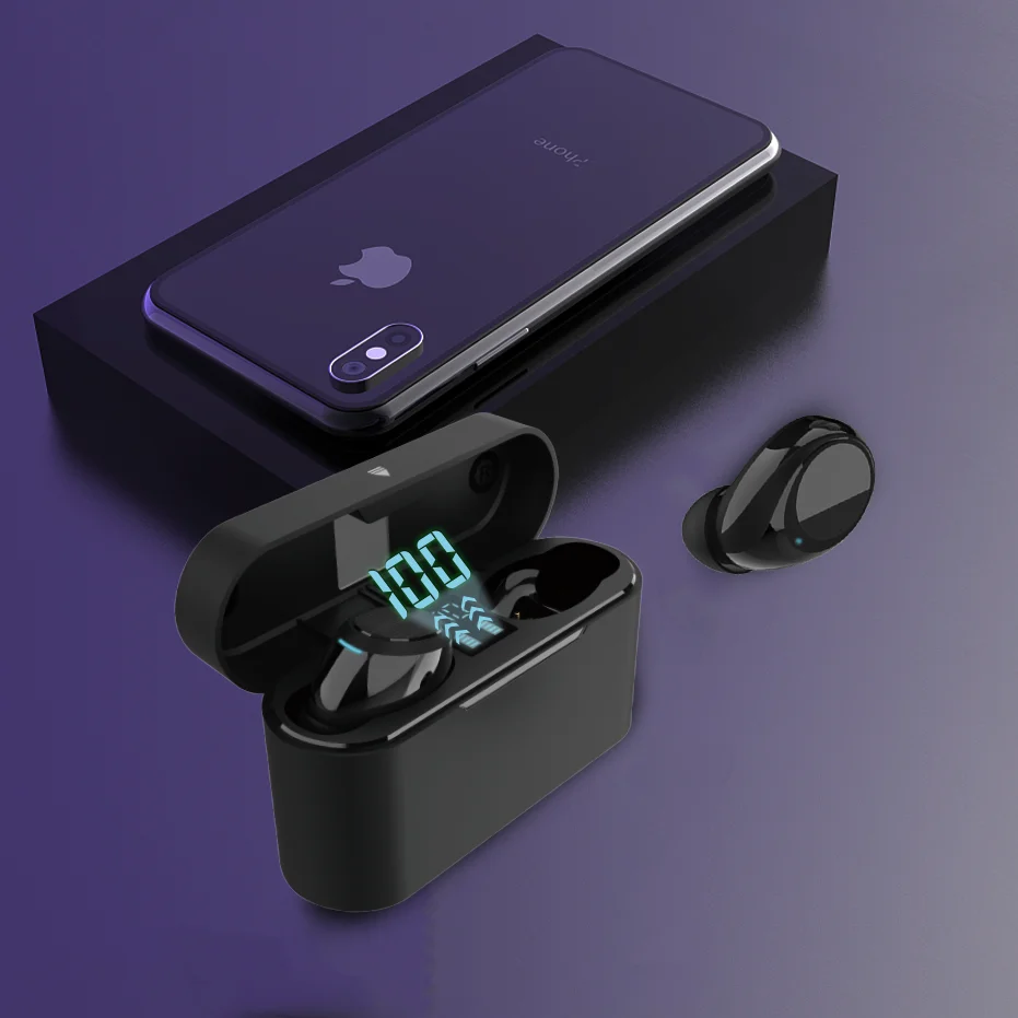 

OEM TWS 5.1 BT Headphone 1200mAh LED Display Wireless Earphones Stereo Waterproof Earbuds With HD kopfhorer