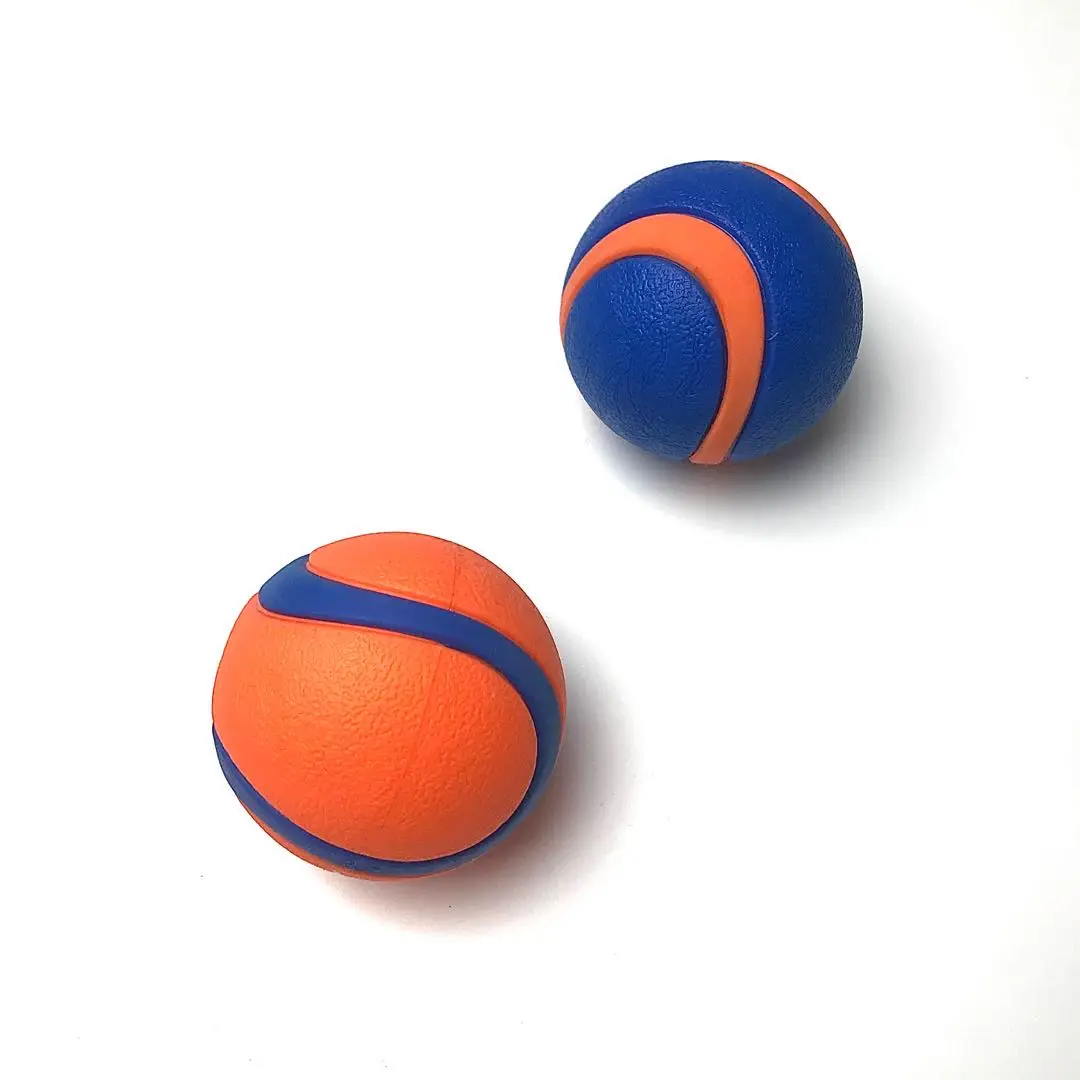 

Factory Wholesale Support Customization Rubber Dog Bite Ball Pet Squeaky Toys Dog Toothbrush Chew Toy, Blue,orange