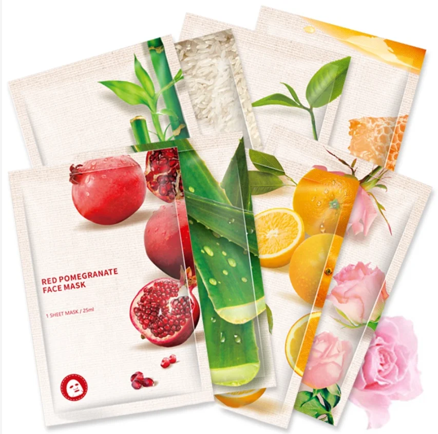 

Fruit FaceMask Skin Care Organic Vitamin C Sheet form beauty face Mask and Face Use Moisturizing Korean Facial Mask