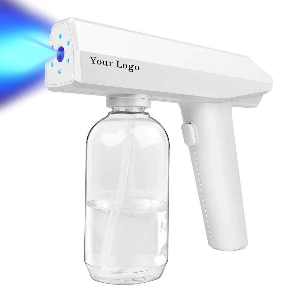 

Wholesales USB Rechargeable Blue light Atomization Nano Mist Spray Gun Sterilize Disinfection Machine Sprayer Gun