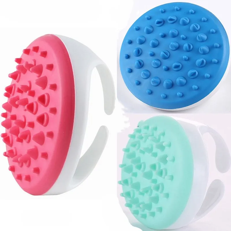 

Newest Fashion Manually Relaxing Anti Cellulite Slimming Body Foot Massage Brush Silicone Head Scalp Massager, Red/black/white/blue
