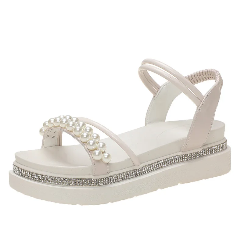 

2021 New Arrival Causal Street Sandals Women Thick Bottom Ankle Wrap Anti-Slip Breathable Sandals For Women And Ladies Flat