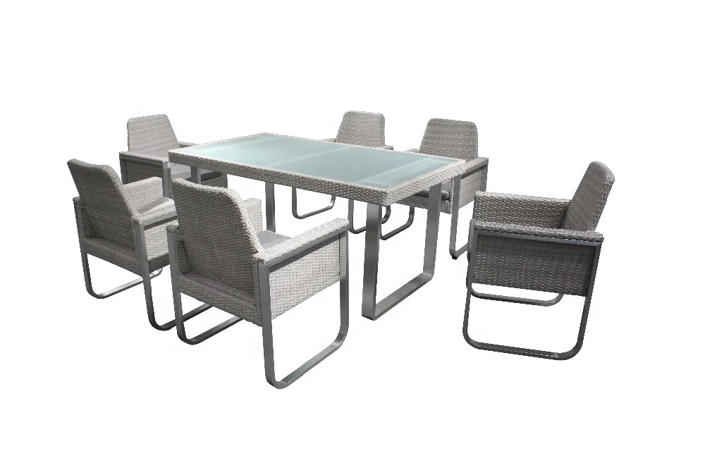 New Design Garden Dining Sets Rattan Wicker Table And Chair Dining