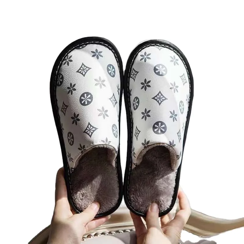 

Autumn winter 2021 new Plush Furry indoor outdoor fur slippers men flat slippers bedroom cotton slide Pantoufles en coto, White/red/black/brown/bicolor
