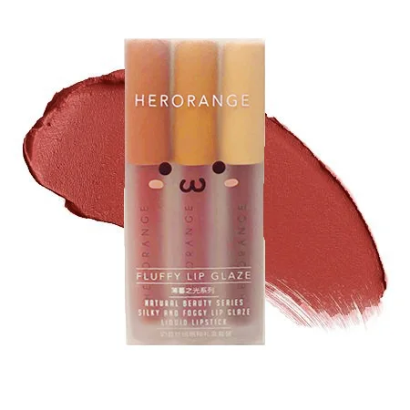 

OEM/ODM Labial 3 in one 2020 new launch matte liquid lipstick moisturizing whitening private label nude lip gloss set