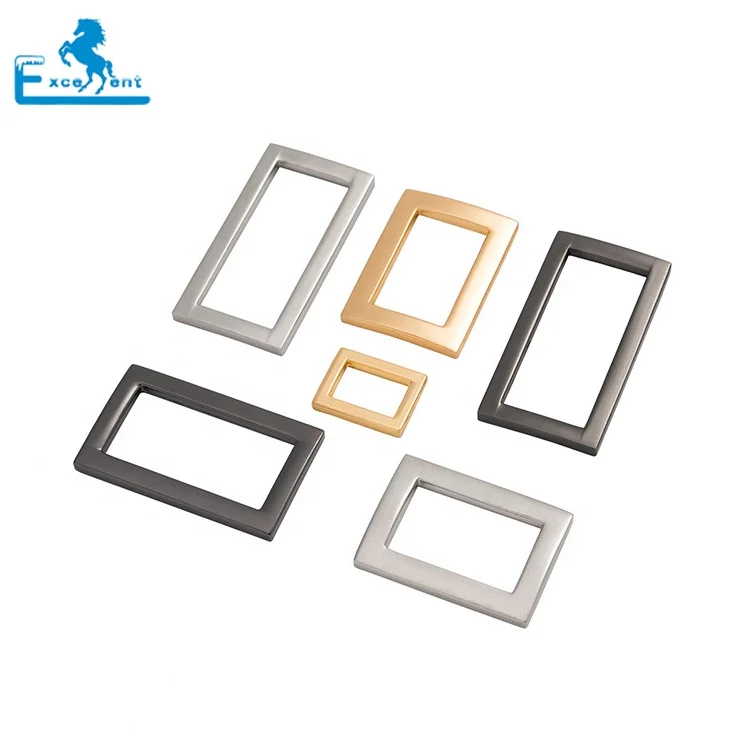 

Die-casting bag hardware accessories flat rectangle square ring for backpack webbing, White, golden, gun metal