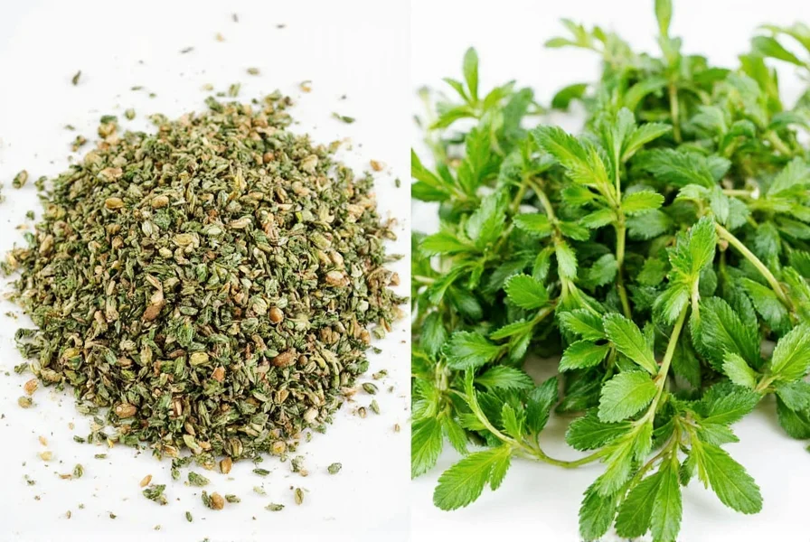 Fresh tarragon stored in a glass of water inside refrigerator