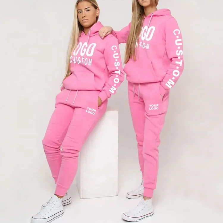 

2020 Hot selling Hooded Women warmth Sets Women Winter 2 Piece Set tracksuit Women Fall Clothes