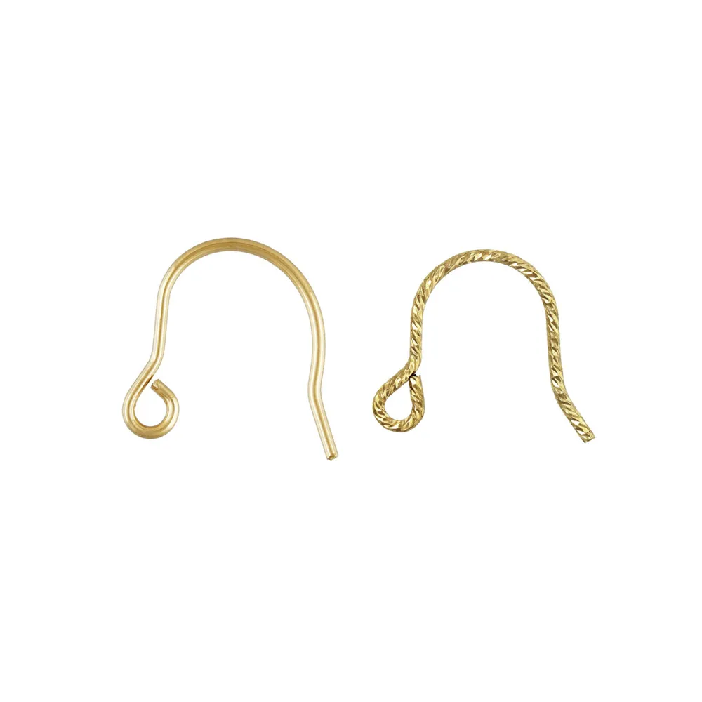 Vintage 14K Gold Filled Small Ear Wire Hooks for Women Jewellery Earrings Making