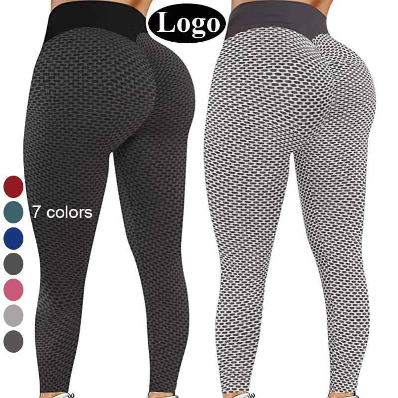 

Free Sample High Waist Seamless Honeycomb Fitness Yoga Shorts Tiktok Scrunch Butt Lift Leggings Pants