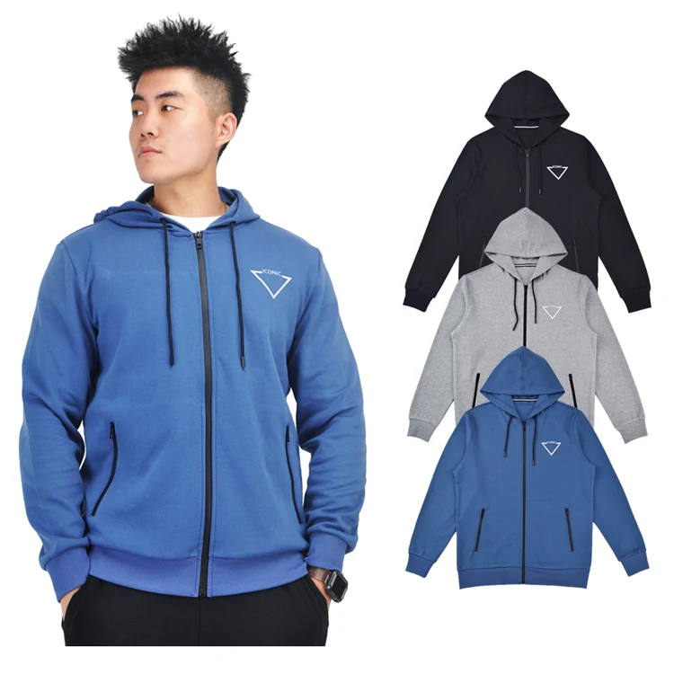 

High Quality Street Wear Over Size Wholesale Graphic Full Zip Up Hoodie Custom Pullover Cotton OEM Blank Full Face Zip Hoodie, Hearther grey, navy blue, black