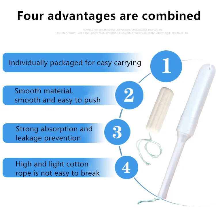 Wholesale Organic Cotton Tampons Disposable Individually Wrapped Female