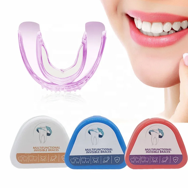 

Permanent make up lip tattooing assist soft pink theet teeth gap band night sleepobrace baces dental trainer mouth guard, Clear blue/clear pink/clear white