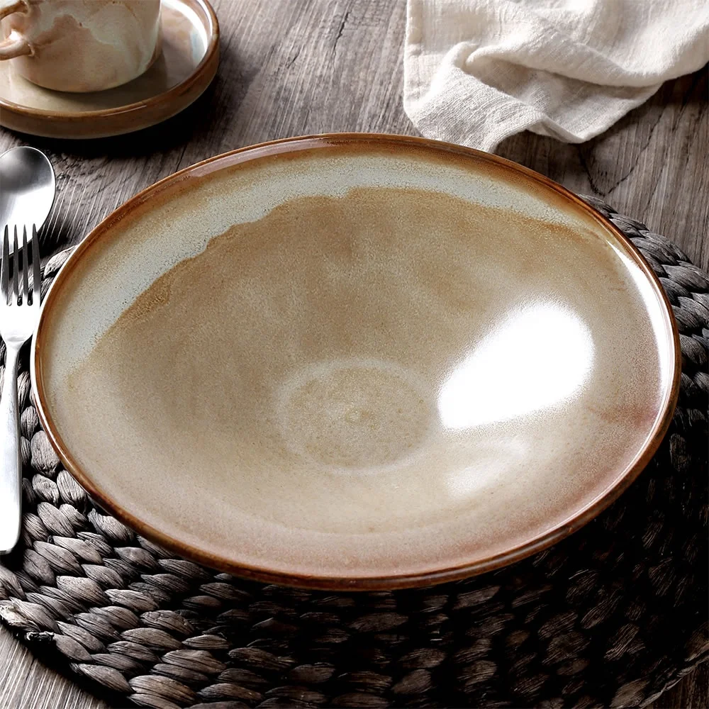 Latest White Round Porcelain Custom Dinner Plates, Hot Sale Ceramic