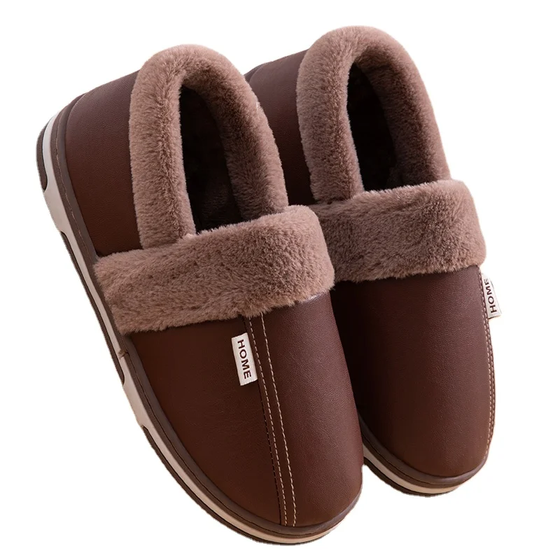 

Elderly Waterproof EVA Ladies Slides 2021 Man Women Warm Slippers, Solid color