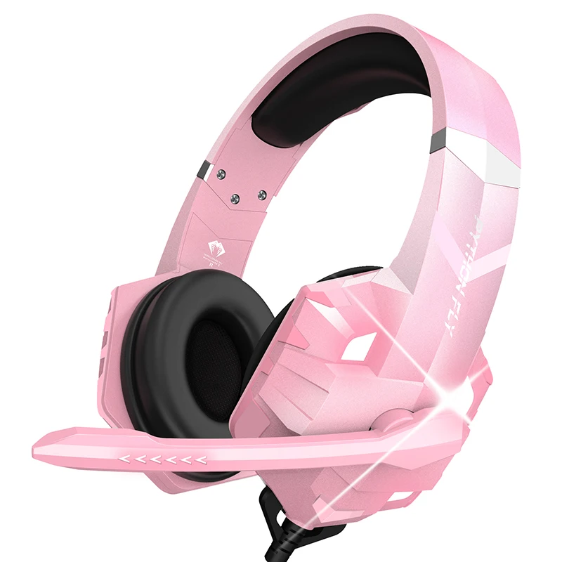 

Free Shipping Stereo Headphone G9000 Max PS4 Gamer Headset Gaming VR Headsets Pink Computer Headphones With Mic For PS5 PC Xbox