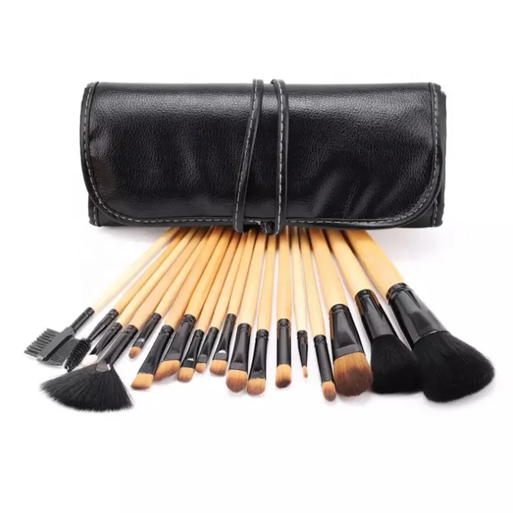 

2021 hot selling 32 pieces Wooden Makeup brushes Set Makeup Cosmetic Tools Beauty brushes, Picture color