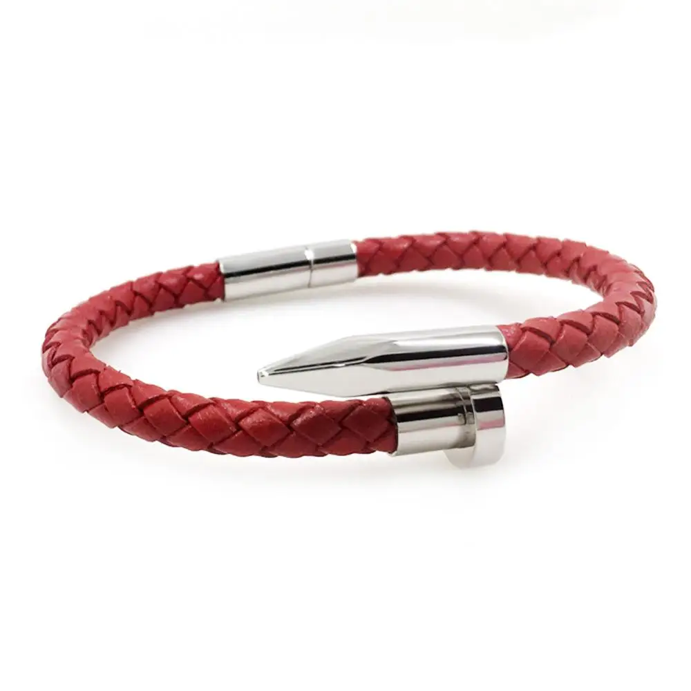 

Hot sale personalized CUSTOMIZED bracelet charms genuine leather bracelet men SUPPLIER