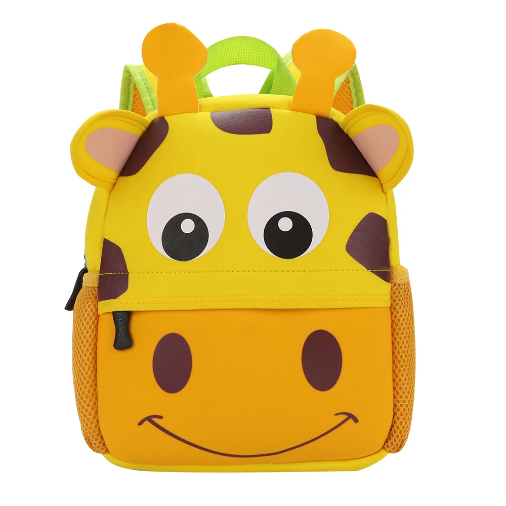 

Custom Logo Eco-Friendly Neoprene Cartoon Boy Girl Zoo Animal Kids Backpack, Yellow