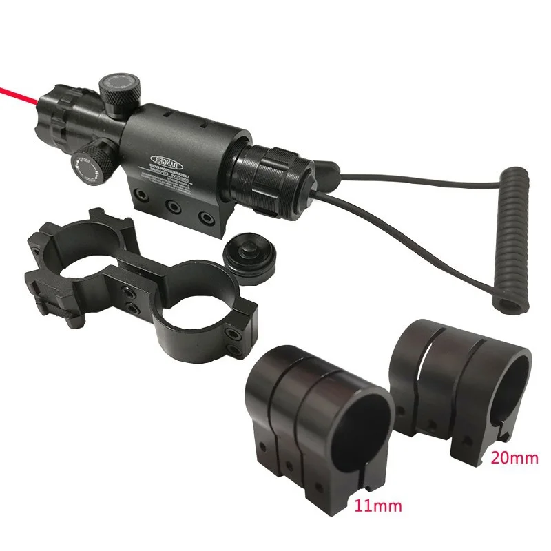 

Tactical 11 / 20mm Scope Mount Red Green Dot Laser Sight with Remote Switch for Hunting Airsoft Rifle Accessories, Black